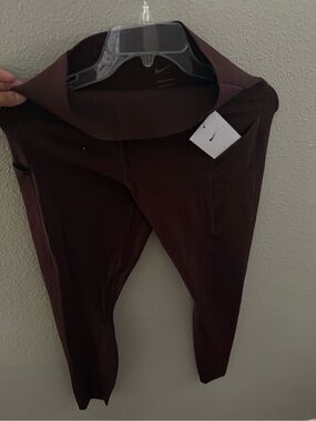 Nike Women's Dark Burgundy High-Rise Leggings